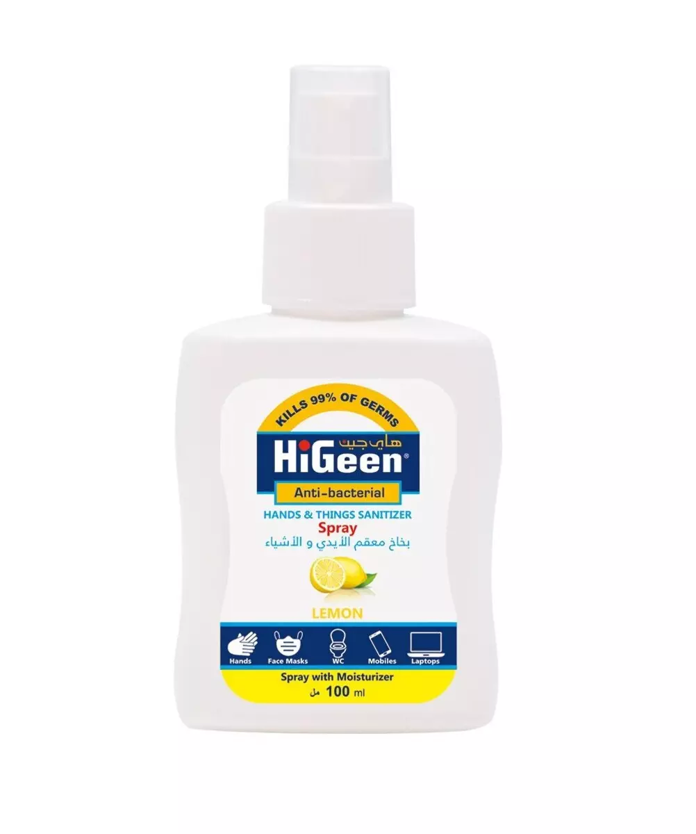 HIGEEN HAND SANITIZER SPRAY LEMON 100 ML