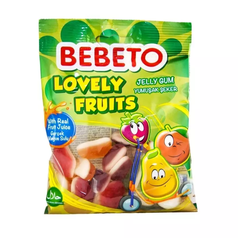BEBETO LOVELY FRUITS JELLY GUM 80 G