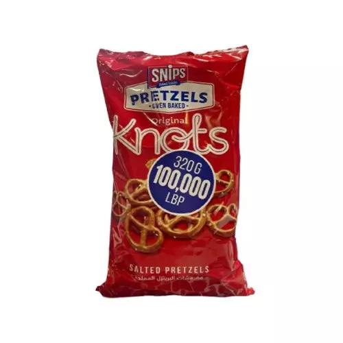 SNIPS PRETZELS ORIGINAL KNOTS SALT 285 G