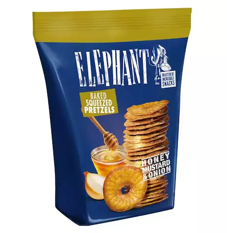 ELEPHANT PRETZELS HONEY MUSTARD & ONION 35 G