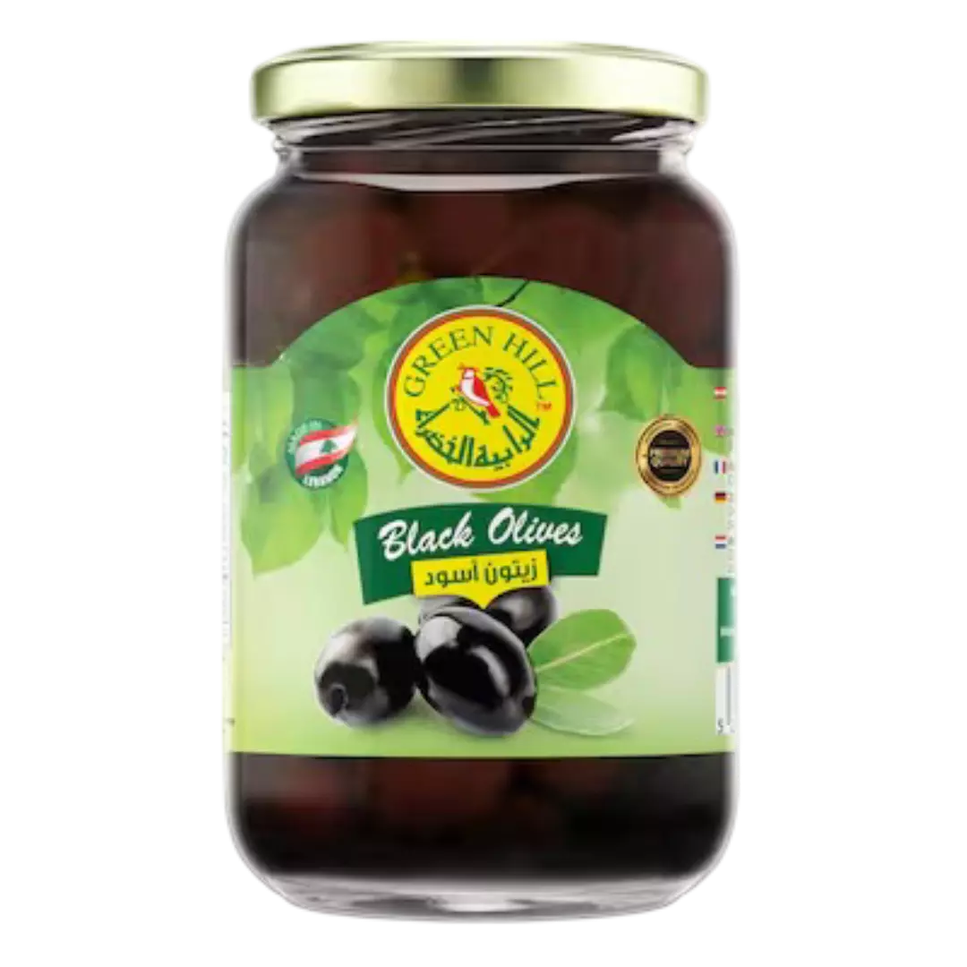 GREEN HILL BLACK OLIVES 660 G