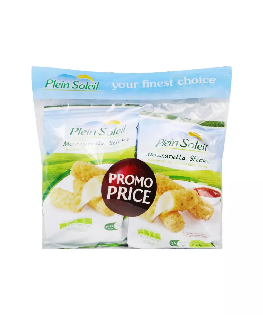 PLEIN SOLEIL MOZZARELLA STICKS *2 250 G