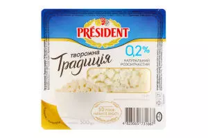 PRESIDENT COTTAGE CHEESE 0.2 % 300 G قريشة