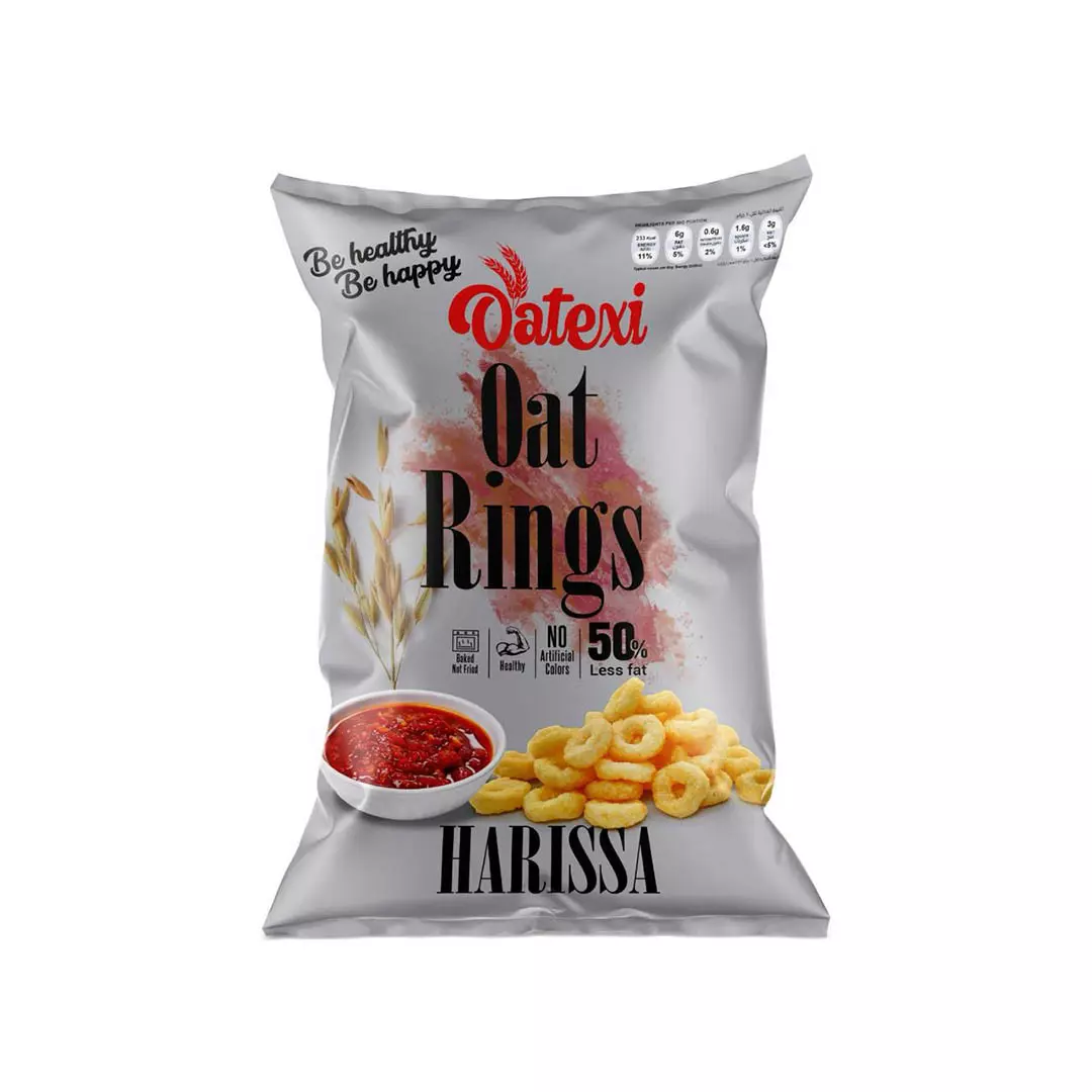 OATEXI OAT RINGS HARISSA & LEMON 50% LESS FAT 60 G