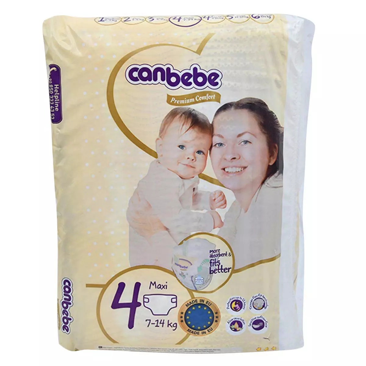 CANBEBE BABY DIAPERS MAXI #4 *38