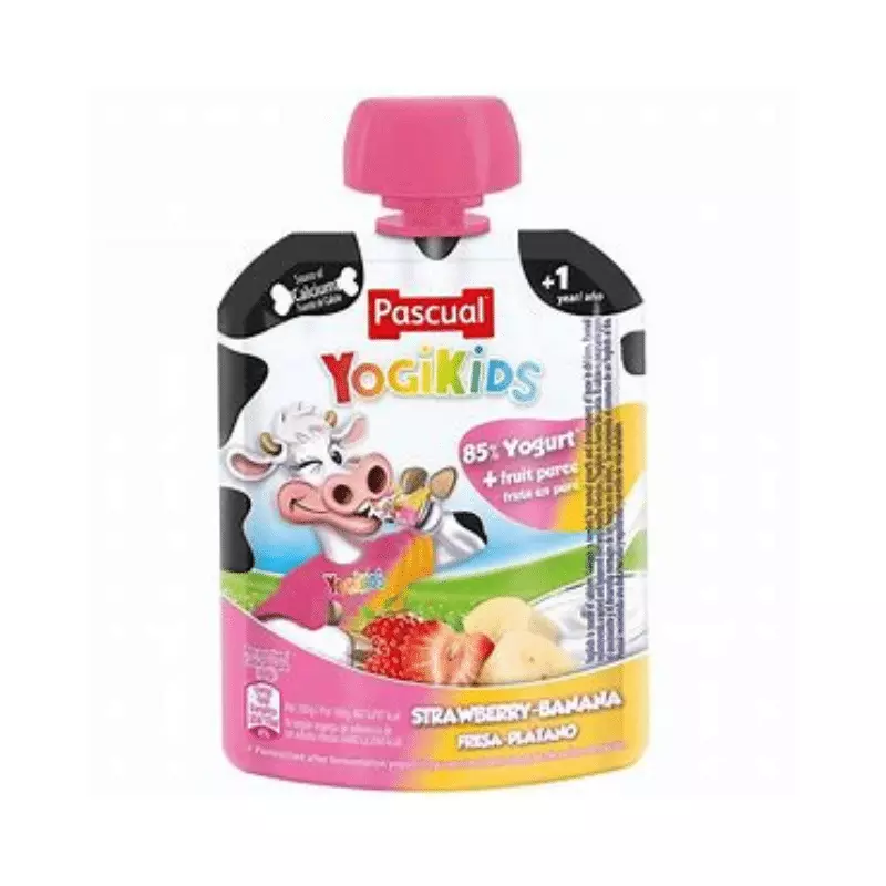 PASCUAL YOGIKIDS YOGURT STRAW&BANANA 80 G