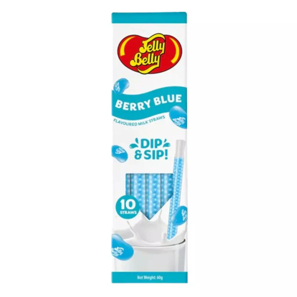 JELLY BELLY BERRY MILK STRAW 60 G