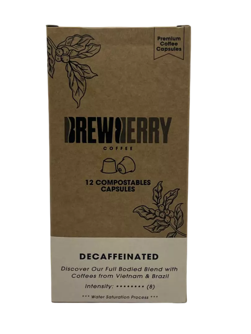BREWBERRY COFFEE CAPSULES DECAFFEINATED *12