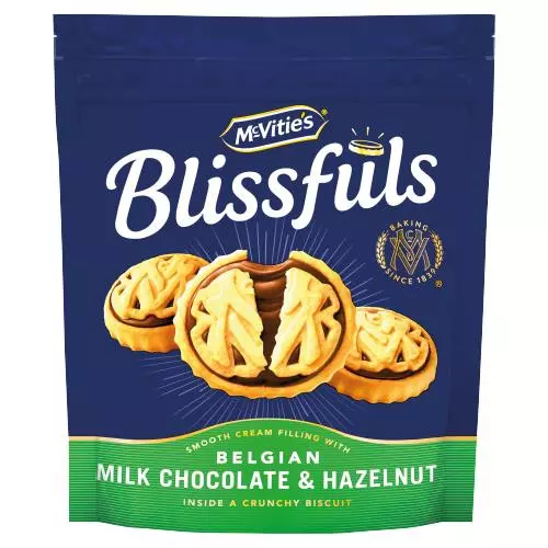 MCVITIES BLISSFULS CHOCOLATE&HAZELNUT 172 G