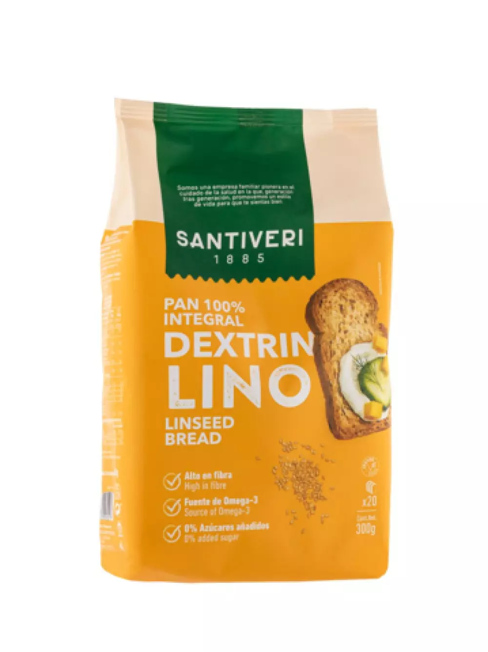 SANTIVERI TOAST DIGESTIVE WITH LINSEED 300G