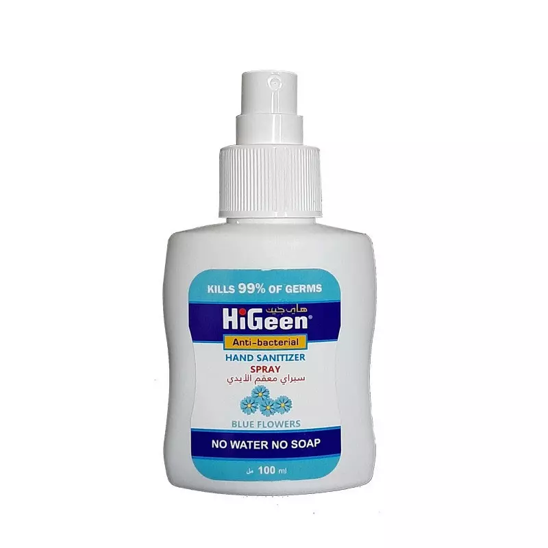 HIGEEN HAND SANITIZER SPRAY BLUE FLOWERS 100 ML