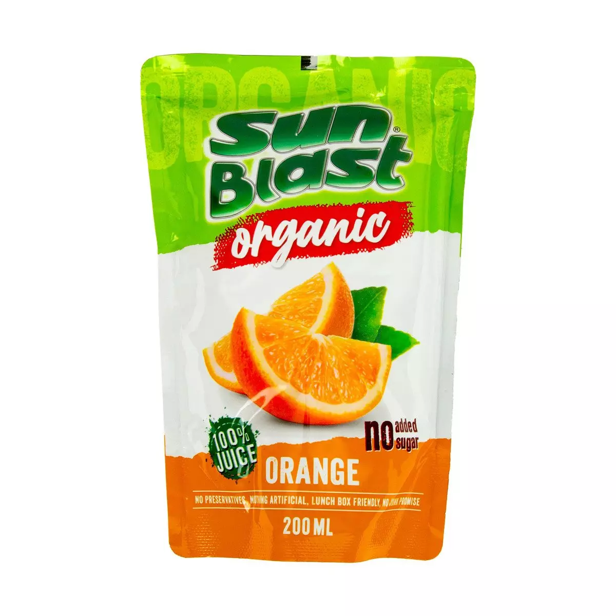 SUN BLAST ORGANIC JUICE 200ML ORANGE 