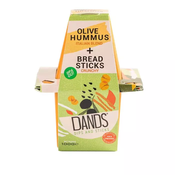 DANDS DIPS AND STICKS OLIVE HUMMUS 100 G