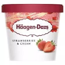HAAGEN DAZS STRAWBERRIES & CREAM CUP 100 ML