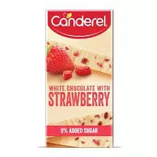 CANDEREL WHITE CHOCO WITH STRAWBERRY 75 G