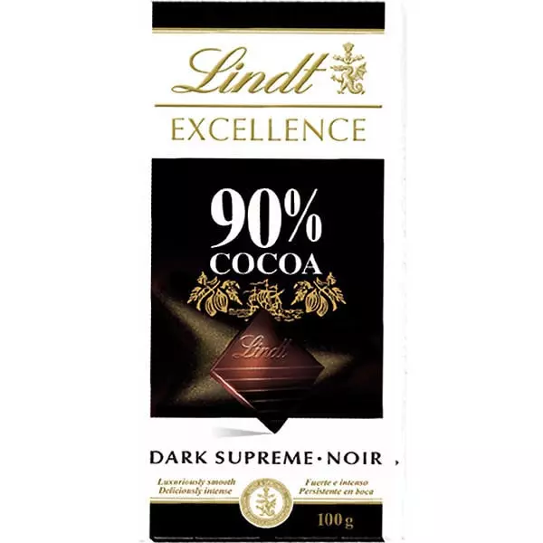 LINDT EXCELLENCE 90% CACOA 100 G 