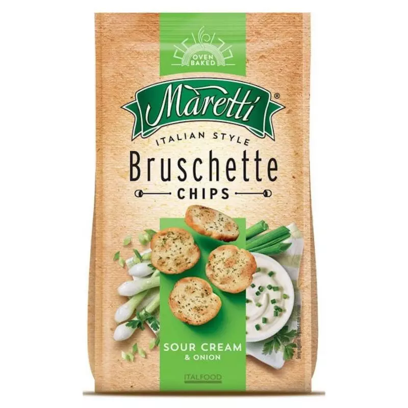 MARETTI BRUSCHETTE CHIPS ONION & CREAM 70 G