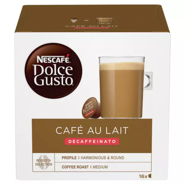 NESCAFE DOLCE GUSTO CAFE AU LAIT DECAF *16 160 G