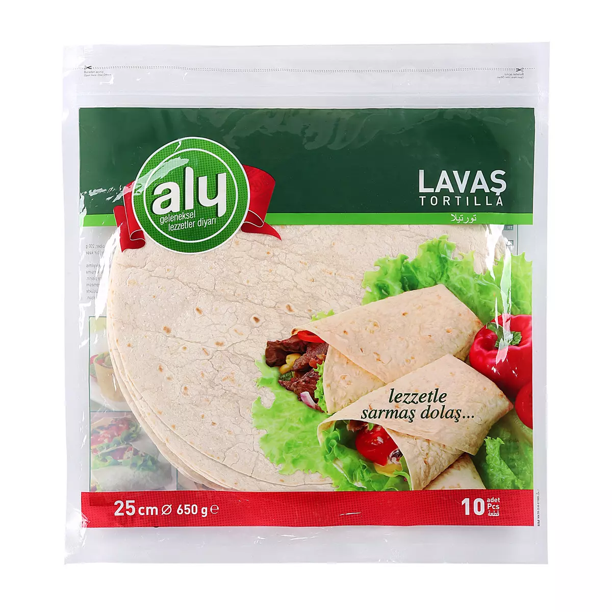 ALY TORTILLA 25CM *10 650G