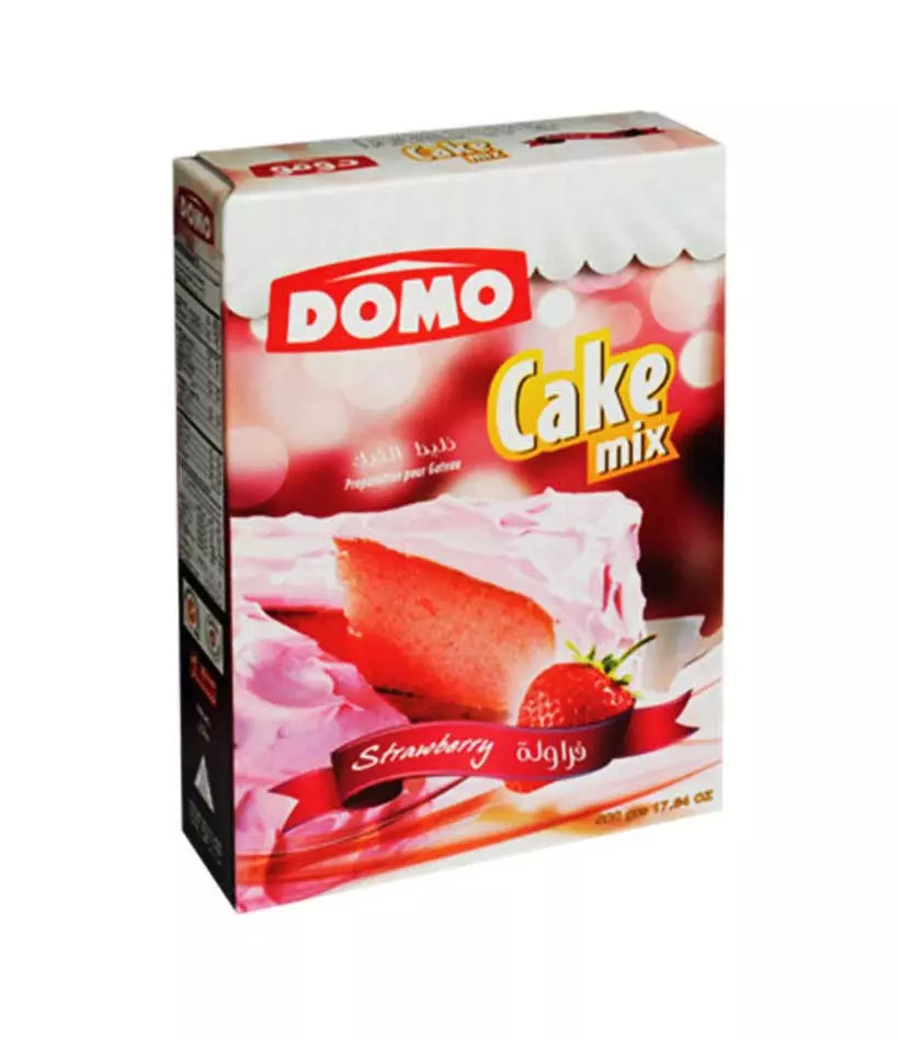 DOMO CAKE MIX STRAWBERRY 500 G