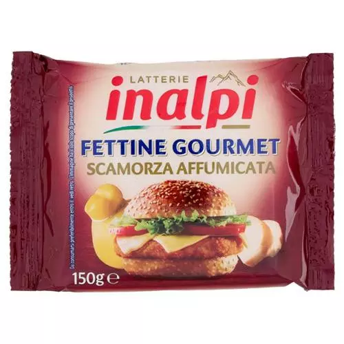 INALPI SMOKED SCAMORZA GOURMET CHEESE SLICES 150 G