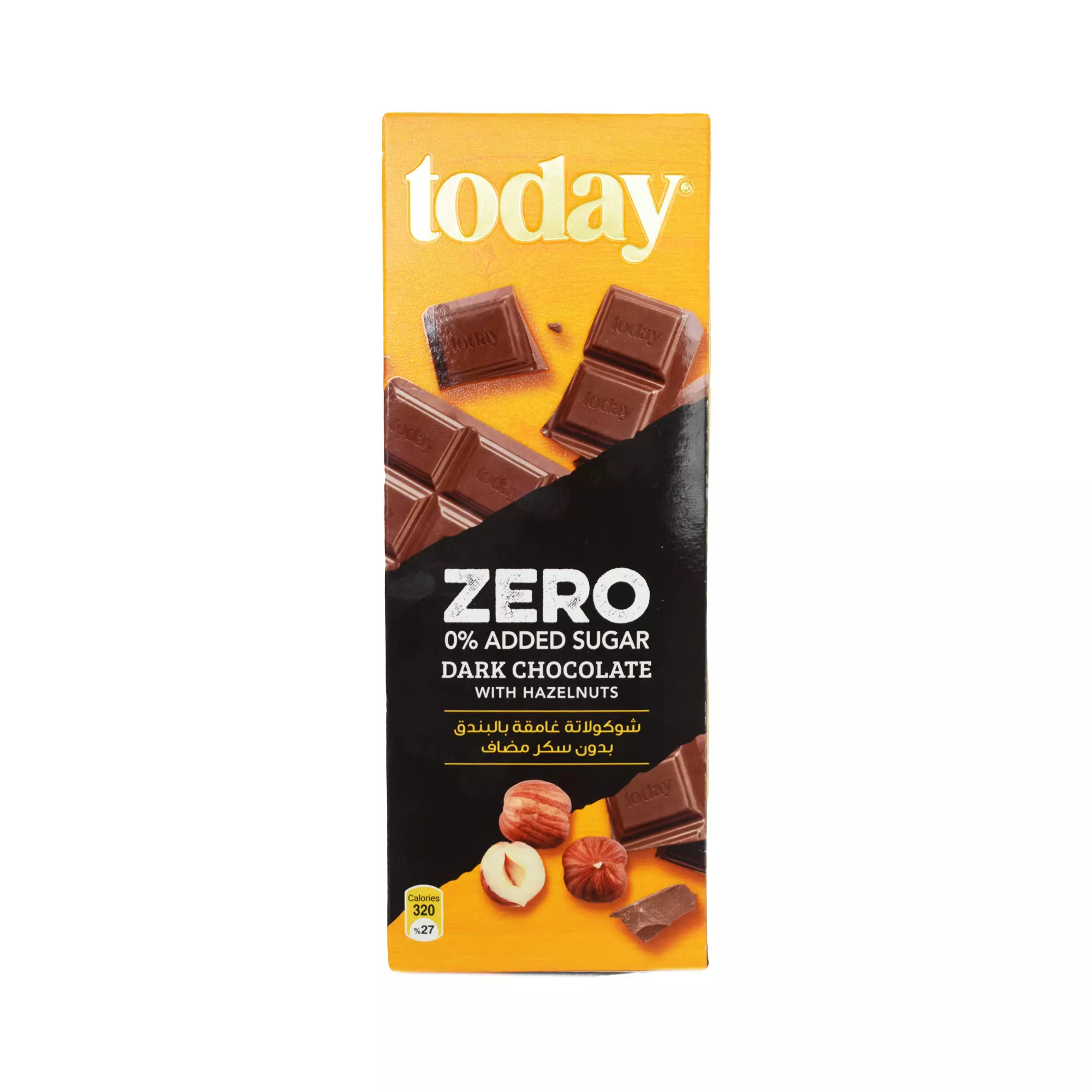 TODAY 0% ADDED SUGAR MILK CHOCOLATE HAZELNUTS 65G