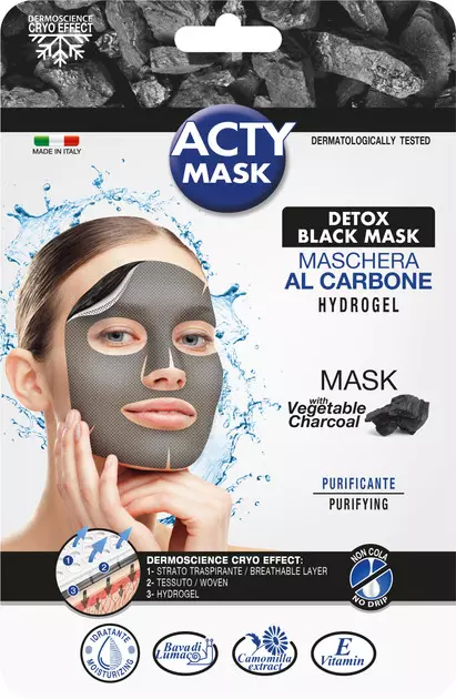 ACTY MASK HYDRO GEL MASK WITH CHARCOAL