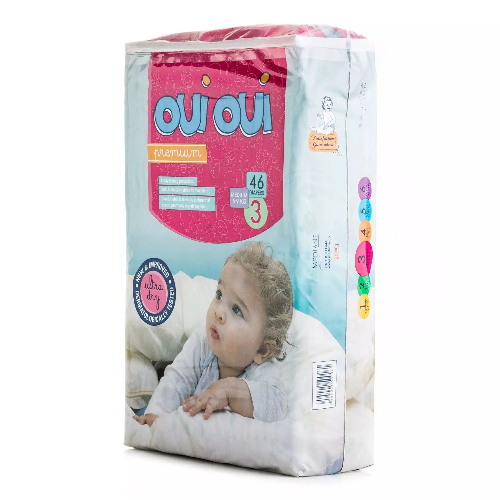 OUI OUI DIAPERS*46 #3 MEDIUM 5_9 KG
