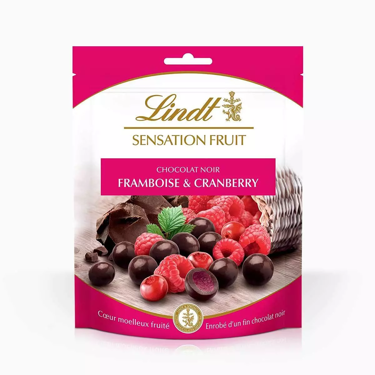 LINDT SENSATION FRUIT RASPBERRY & BLUEBERRY 150G