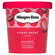 HAAGEN DAZS MACARON STRAWBERRY CUP 420 ML