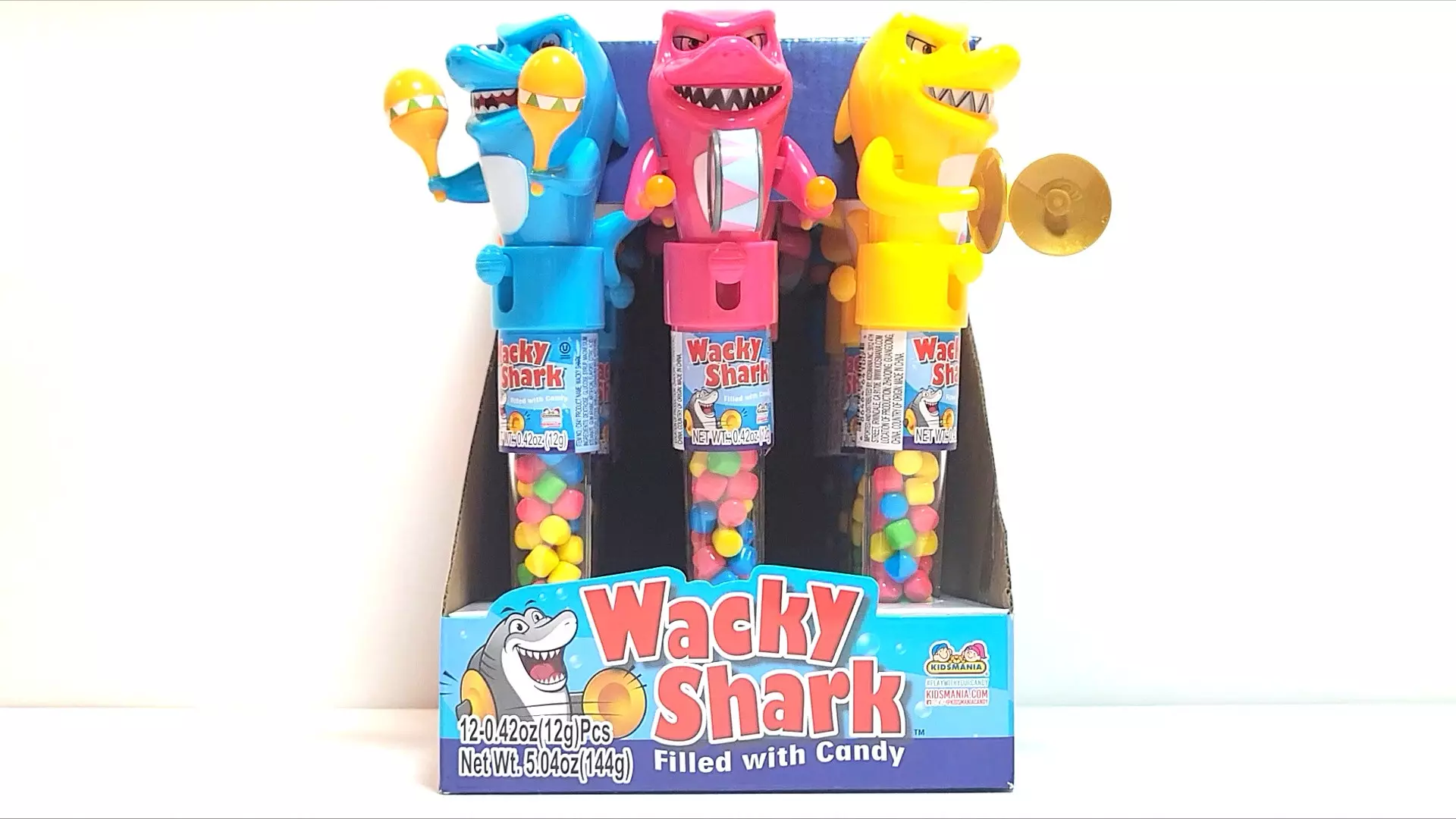 KIDSMANIA WACKY SHARK FRUIT FLAVOURED CANDY 12G