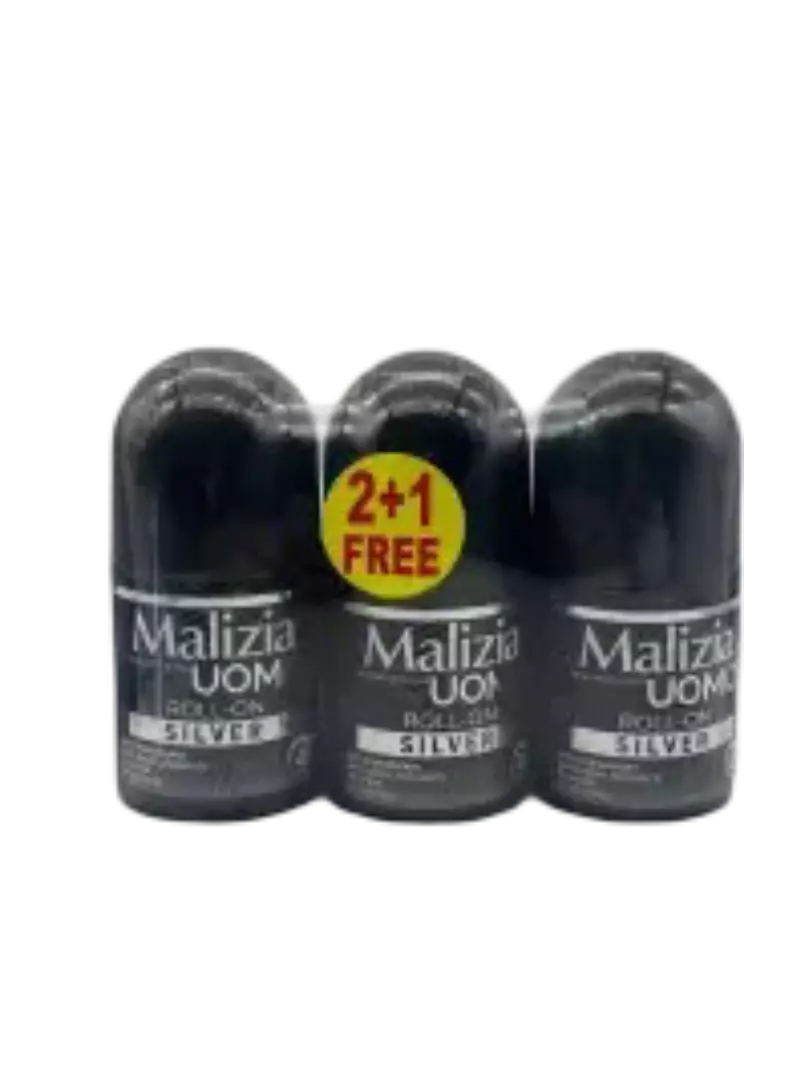 MALIZIA ROLL ON SILVER 50 ML*2+1 FREE