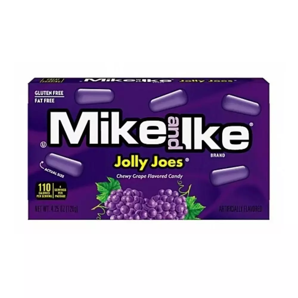 MIKE AND IKE JOLLY JOES CHEWY GRAPE CANDY GF 120 G