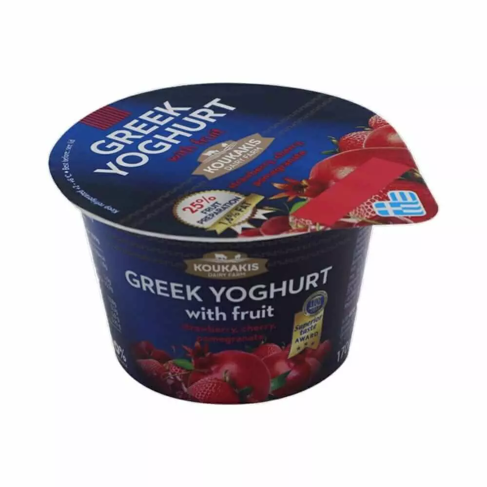 KOUKAKIS GREEK YOGHURT 170G FRUITS 