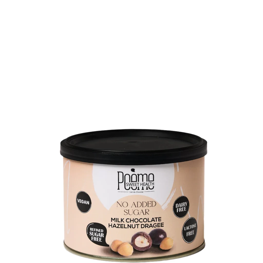 POEME MILK CHOCOLATE HAZELNUT DRAGEE SF 110 G