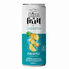 RIM X FRUIT CARBONATED BEVERAGE PINEAPPLE 330 ML