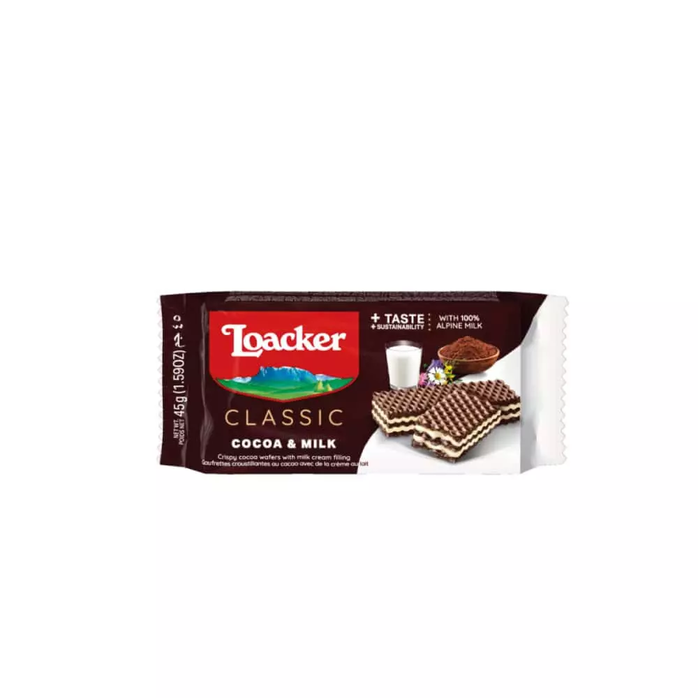 LOAKER CLASSIC COCOA & MILK 45G 