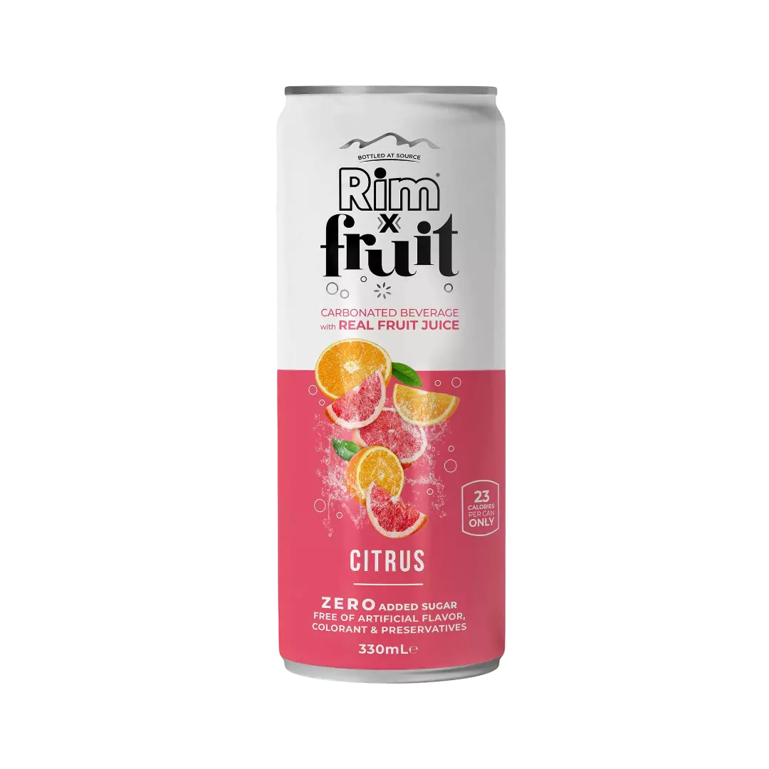RIM X FRUIT CARBONATED BEVERAGE CITRUS 330 ML