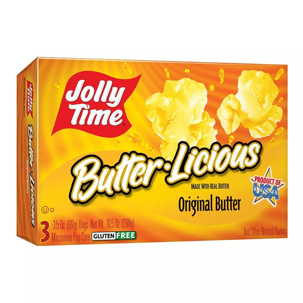 JOLLY TIME ZIP LOCK MICROWAVE POPCORN YELLOW 907G