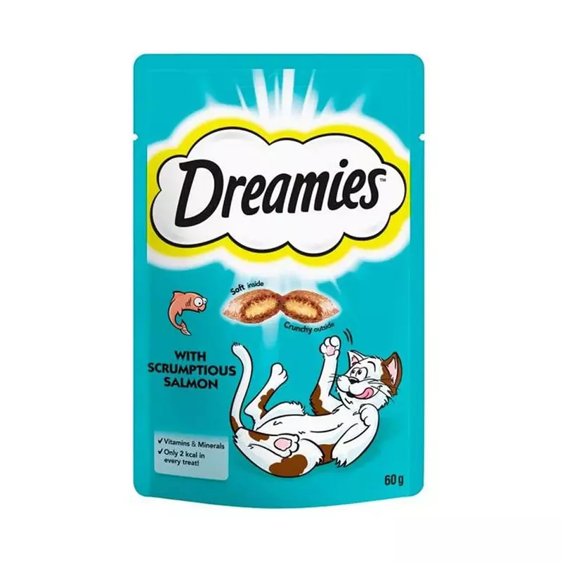 DREAMIES SALMON CAT FOOD 60G