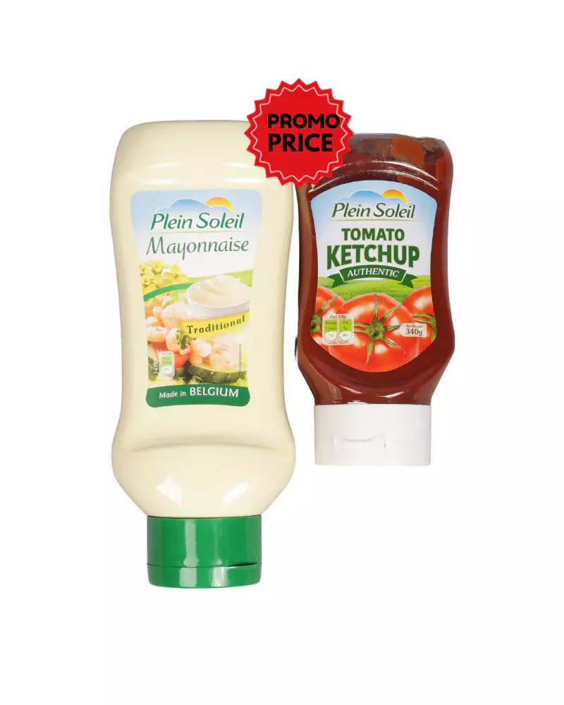 PLEIN SOLEIL MAYONNAISE 500 ML+ KETCHUP 340 G FREE