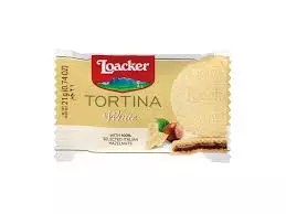 LOACKER TORTINA WHITE WITH HAZELNUTS 21 G