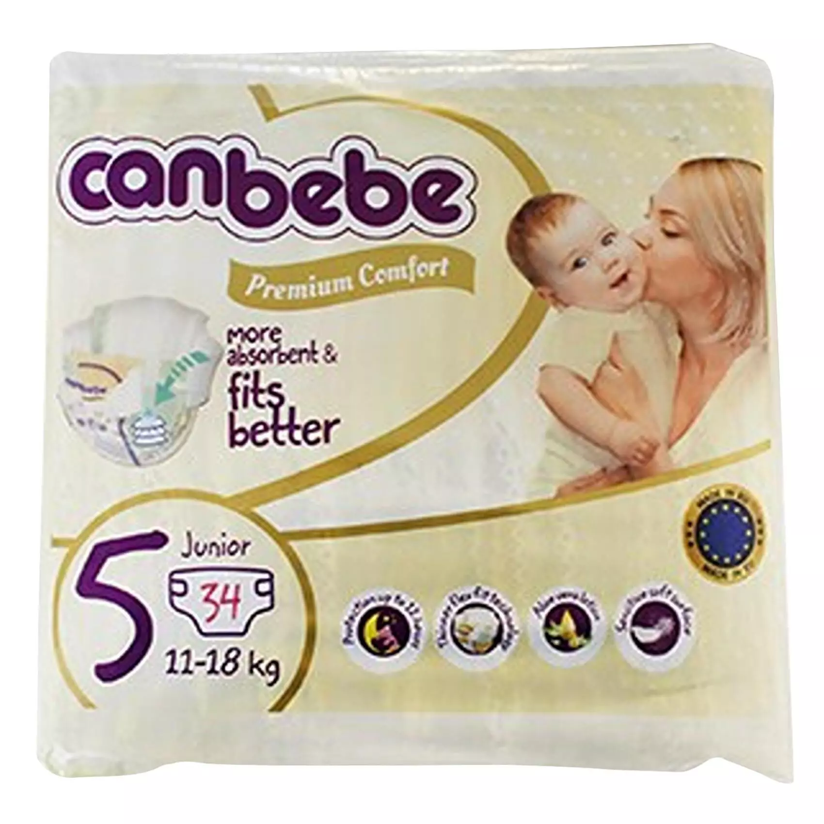 CANBEBE BABY DIAPERS JUNIOR #5 *34