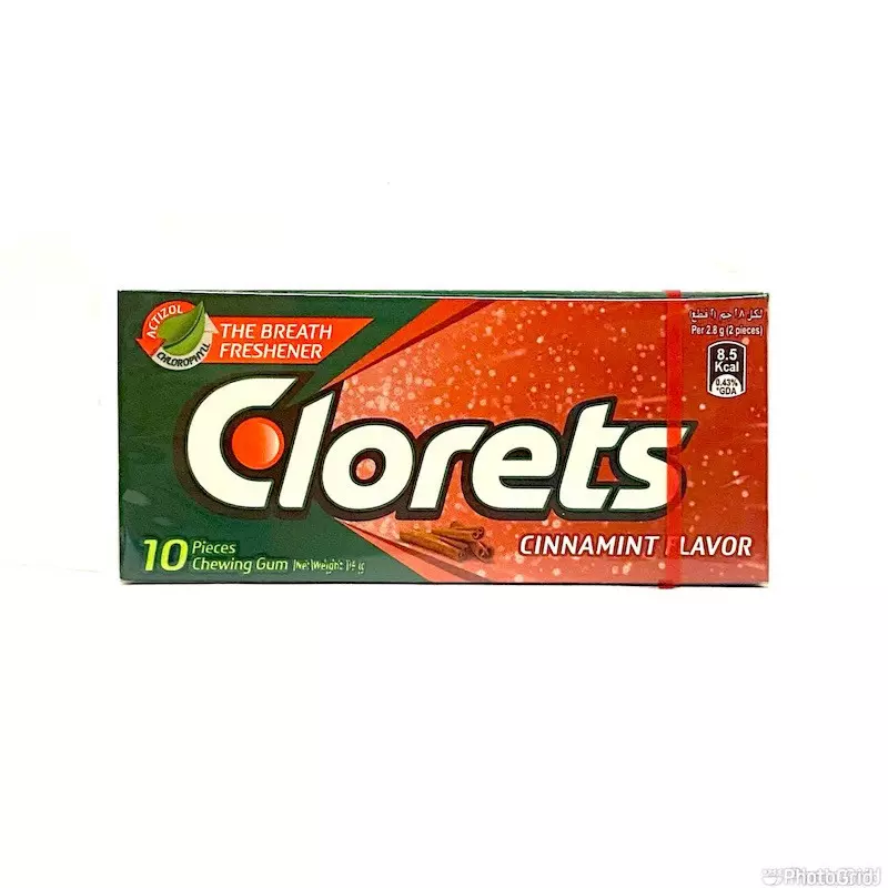 CLORETS CHEWING GUM CINNAMON FLAVOR *10 14 G