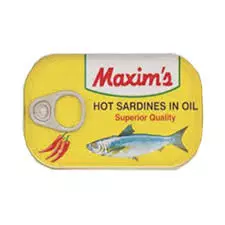 MAXIMS HOT SARDINES IN OIL 125 G