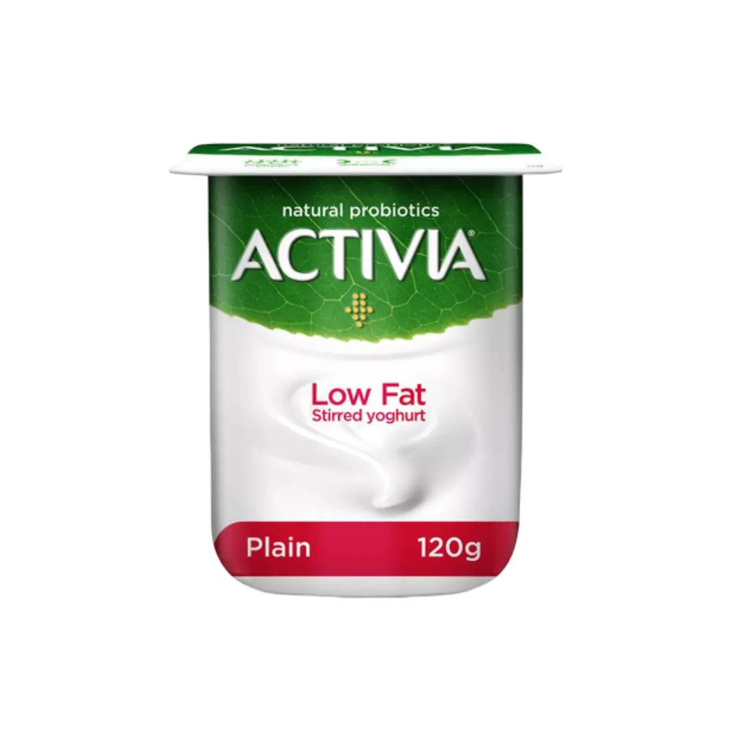 ACTIVIA STIRRED YOGHURT PLAIN LOW FAT 120 G