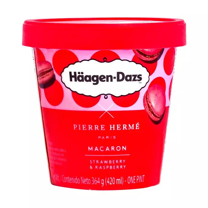 HAAGEN DAZS MACARON STRAW & RASPBERRY 100ML