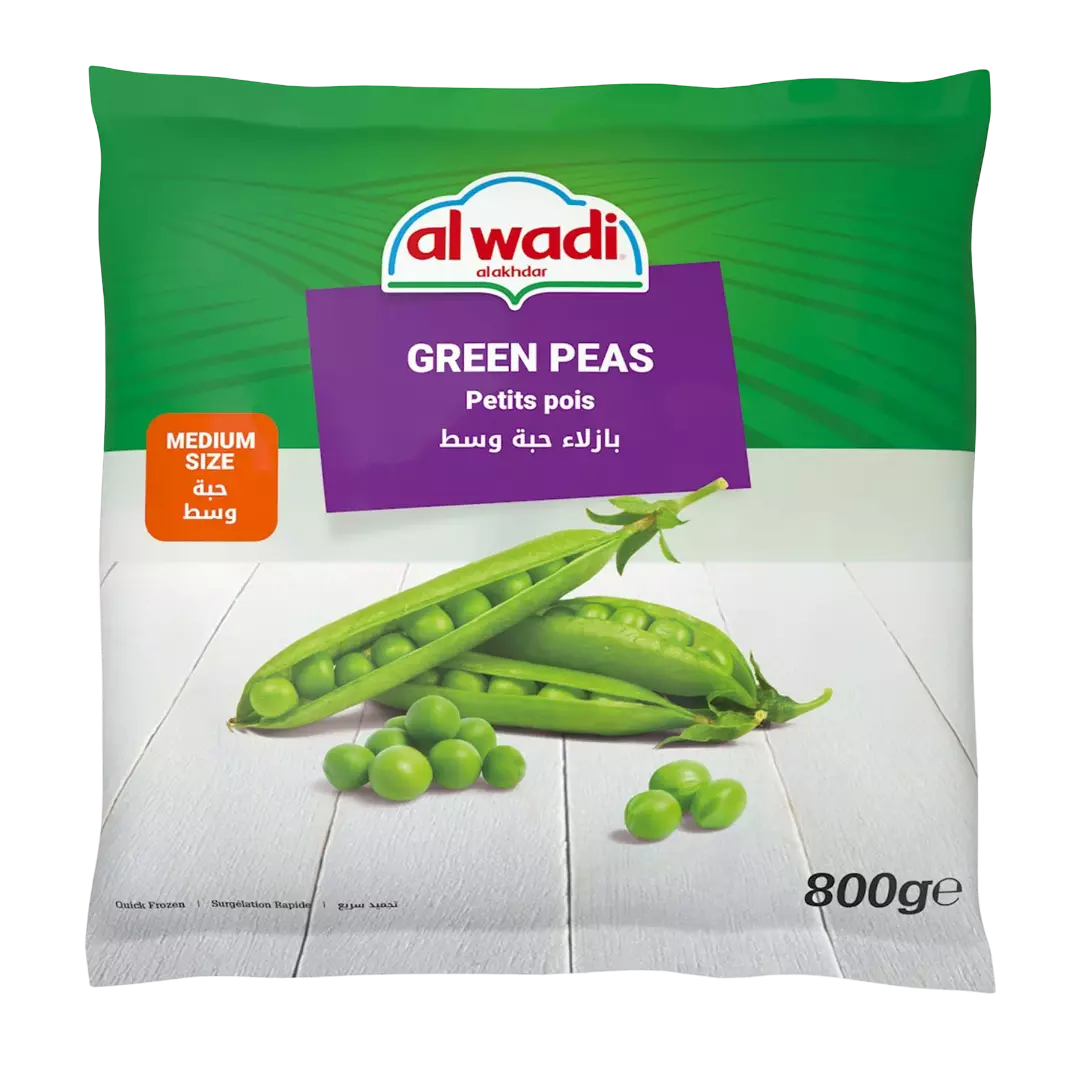ALWADI ALAKHDAR GREEN PEAS 800 G