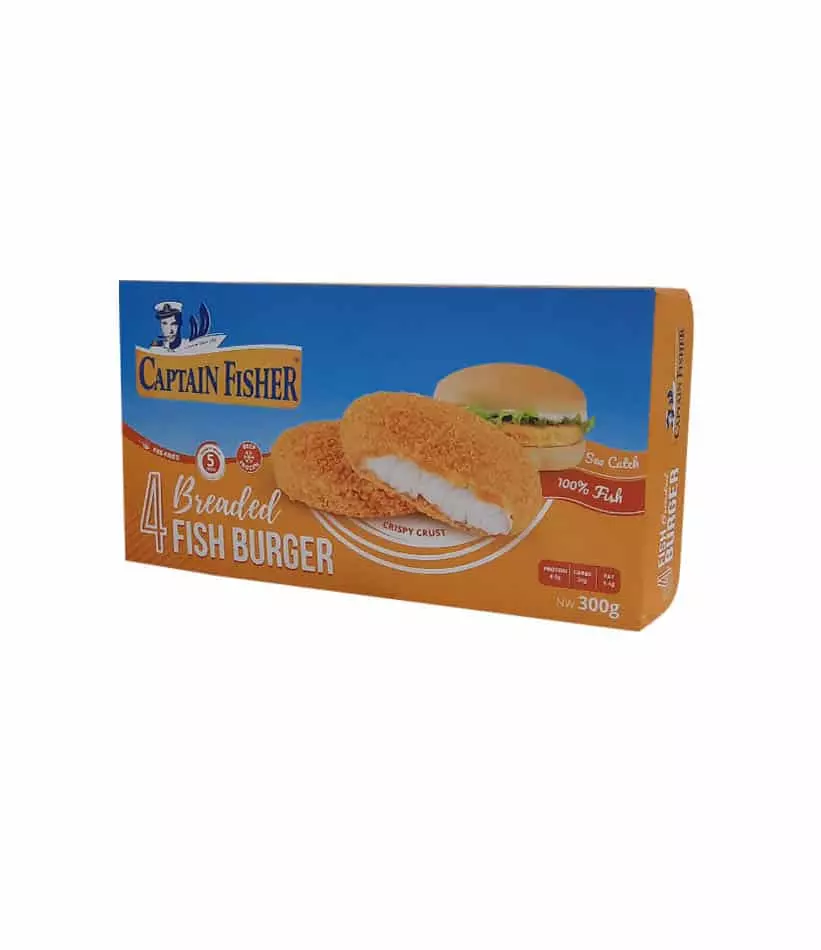 CAPTAIN FISHER FISH BURGER BREADED 300 G 