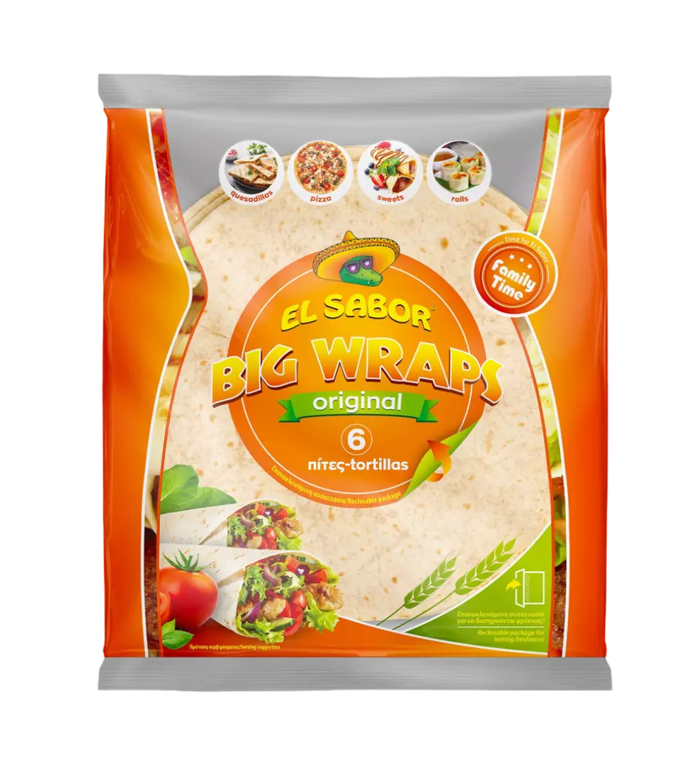 EL SABOR BIG WRAPS ORIGINAL *6 10INCH